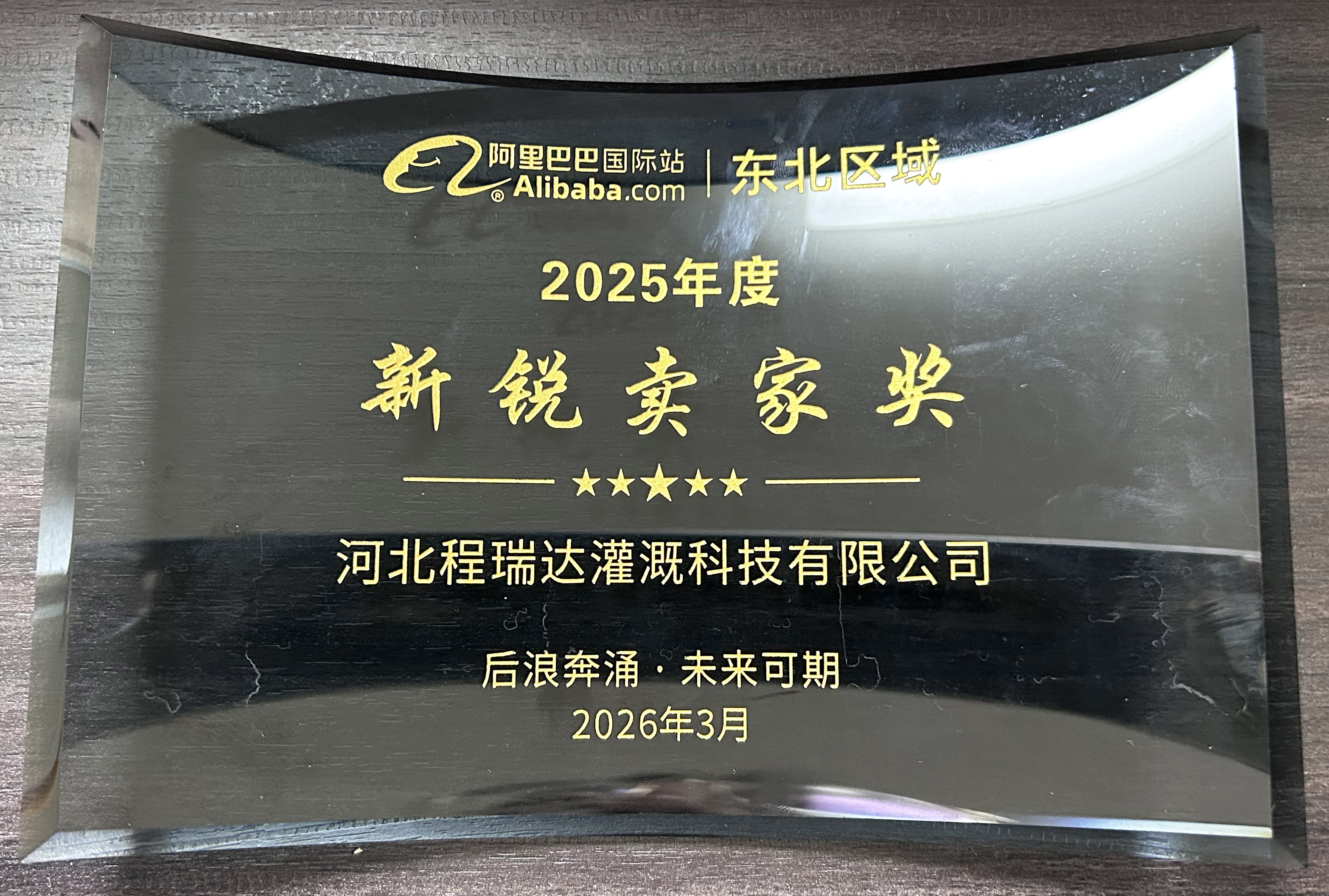 上饶程瑞达灌溉 | 荣获阿里国际站新锐卖家奖